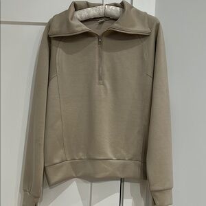 Tan Quarter-Zip Pullover